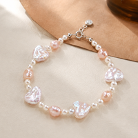 Perles de culture baroques en forme de cœur, blanches, non percées, 12-13 mm, perles lâches irisées pour la fabrication de bijoux, collier, bracelet, boucles d'oreilles DIY