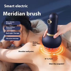 Elektrisches Kratz instrument Gesundheits schaber Saugen Gua Sha Massage Unterdruck heizung Schröpfen Instrument Meridian bürste - Product Image 4