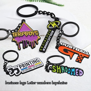 Customize Enamel Letter Alloy Metal Keychain <b>Thank</b> <b>You</b> Product Gifts Custom Key Ring for Promotional Business Gift - Product Image 2
