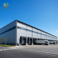 Edificio de Estructura de Acero Ligero Multibóveda, Almacén/Taller Prefabricado con Estructura de Portal y Paneles Sándwich para Materiales de Fábrica