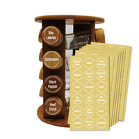 144 étiquettes adhésives pour épices, étiquettes pour pots d'assaisonnements, étiquettes de rangement alimentaire pour la cuisine, pour les contenants d'épices et le garde-manger