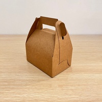 Boîte kraft transparente à fenêtre pour mini-gâteaux, muffins et tartes aux œufs, prix d'usine, portable, à trou unique, couleur unie, pour l'emballage alimentaire