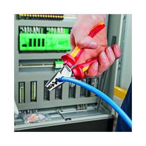 KNIPEX - 97 78 180 Alicates de crimpado para manguitos de extremo de alambre cabeza pulida, mangos aislados con empuñaduras multicomponentes, comprobado con VDE - Product Image 2