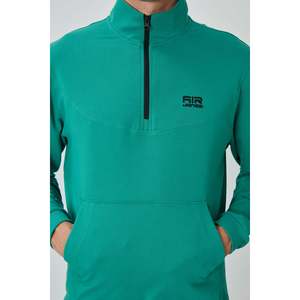 Ensemble de survêtement pour homme Air Jones, col montant, mélange de coton, vert marine et bleu marine, vêtements de sport et de loisirs pour l'entraînement - Product Image 4