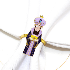 Vente en gros de nouveaux anneaux de serviette à thème des trois <span class=keywords><strong>mages</strong></span> pour la décoration de fête - Product Image 4