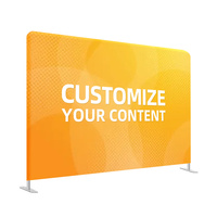 Stand d'affichage publicitaire pliable personnalisé de 8 pieds avec bannière pop-up en tissu, livraison gratuite