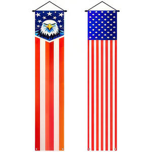 Bannière patriotique <span class=keywords><strong>de</strong></span> <span class=keywords><strong>bienvenue</strong></span> pour porte, décorations du 4 juillet, bannières américaines suspendues, panneaux <span class=keywords><strong>de</strong></span> porche, couplets commémoratifs <span class=keywords><strong>de</strong></span> l'Indépendance - Product Image 6
