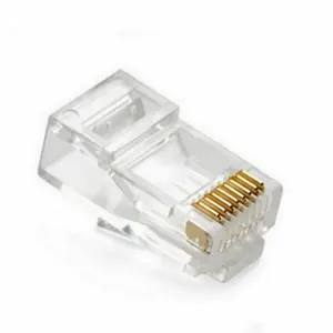 Conector rj45 cat 6 de fábrica, conector RJ45 de red de oro, ethernet, 8 pines, Cat6, Rj45, enchufe Modular