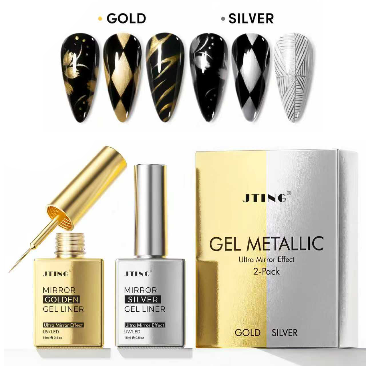 FG53 Argent Miroir & FG54 Gel Eyeliner Doré