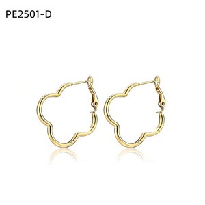 Pendientes de aro con forma de flor Amy Amy, plata 925, joyería de uso diario a la moda para mujer PE2501 - Product Image 2