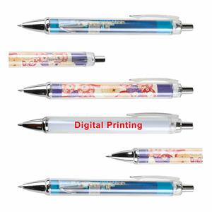 Stylos à bille rétractables en plastique transparent avec insert photo, personnalisables en gros pour le bricolage - Product Image 1