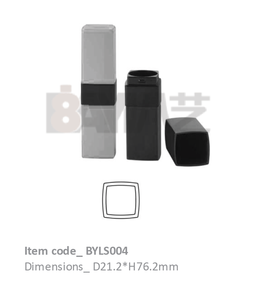 Envase Cuadrado Mate Negro Personalizable para Lápiz Labial y Bálsamo Labial con Logotipo y Etiqueta, 12.1 12.7mm - Product Image 2