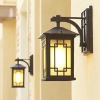 Lanterne murale extérieure solaire LED rétro moderne, étanche IP65, base en aluminium, pour jardin, porche, éclairage paysager