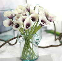 Lys calla blancs de haute qualité décoratif Real Touch blanc mariage décoration de la maison Pu fleurs artificielles Calla Lily