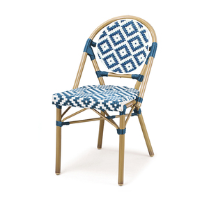 क्रिश्चियन स्टॉपर नाइट होम आधुनिक आउटडोर फ्रेंच बिस्ट्रो चेयर अनास्तासिया एल्यूमीनियम रतन प्लास्टिक के लिए - Product Image 1