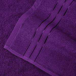 Ensemble de serviettes de toilette en coton violet multicolores, douces, absorbantes, séchage rapide, avec bordure texturée, pour salle de bain, hôtel, <span class=keywords><strong>spa</strong></span>, personnalisables - Product Image 5