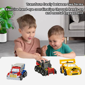 Robot transformable en métal style <span class=keywords><strong>dessin</strong></span> <span class=keywords><strong>animé</strong></span>, figurine d'action, échelle 1:64, jouet à friction, voiture, <span class=keywords><strong>camion</strong></span>, avion, char pour garçons, cadeau - Product Image 6