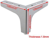 Pieds de meubles triangulaires Sondoly, pieds de canapé modernes en métal pour armoire, table, buffet, canapé