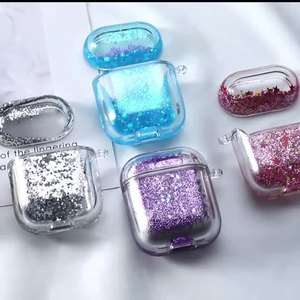 Étui pour écouteurs AirPods <span class=keywords><strong>Pro</strong></span> 2 avec paillettes et sangle, coque de protection rigide transparente pour Airpods 4 <span class=keywords><strong>Pro</strong></span> 1 2 3 générations - Product Image 4