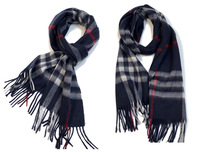 Longue Écharpe Châle en Laine Frangée Tendance Vintage Style Londonien pour Hiver, Chaude Quotidienne, Élégante, Douce au Toucher et à Motif Carreaux Classique