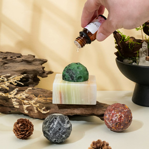 Support <span class=keywords><strong>de</strong></span> Bougie en <span class=keywords><strong>Cristal</strong></span> Naturel d'Afghanistan avec Lune en <span class=keywords><strong>Cristal</strong></span> et Météorite, Ensemble d'Aromathérapie, Décoration d'Intérieur Thérapeutique – Vente en Gros - Product Image 3