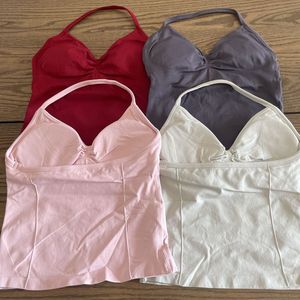 Conjunto Deportivo de 2 Piezas con Logotipo Personalizado, Top Deportivo Largo con Tirantes, Shorts Scrunch Sin Costuras, Ropa de Yoga - Product Image 4