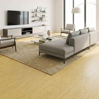 Parquet en bambou carbonisé certifié CE, solide, imperméable, résistant à l'humidité, écologique, pour intérieur, couleur naturelle