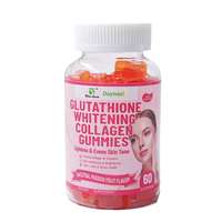 Gummies Éclaircissantes pour la Peau au Glutathion Sauvage, 60 Comprimés en Bouteille, Extraits Végétaux, Vente en Gros