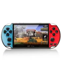Console de jeux rétro X7PLUS avec écran IPS 5,1'' 640x480 pour enfants et adultes, 10000 jeux classiques, prise en charge de plusieurs émulateurs, connexion TV