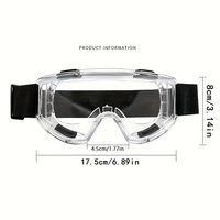 Lunettes de sécurité ANSI CE, monture transparente en PVC, verres en PC, anti-buée/anti-rayures, légères, ergonomiques, lunettes de protection industrielles