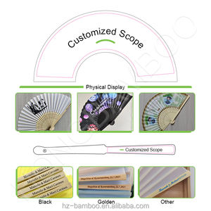 カスタム日付名ロゴウェディングファンギフトポータブル中国竹ハンドファン絵画ホワイトカラーシルクホールド折りたたみ紙ファン - Product Image 3