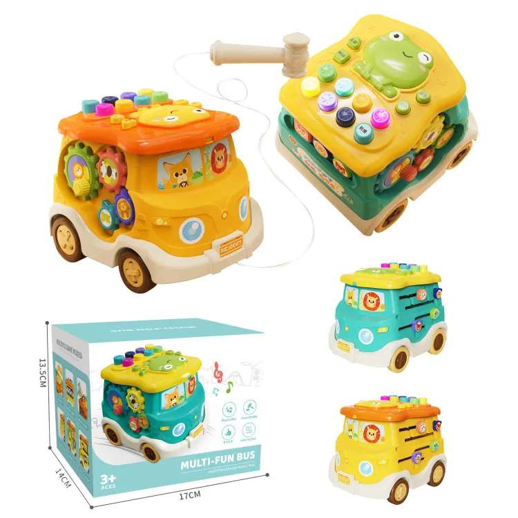 Infant and child educational early childhood education bus six-sided drum Pai Pai drum