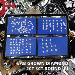 Diamant HPHT CVD de laboratoire 2ct 3ct taille ronde brillante D VS1 certificat IGI pour la fabrication de bijoux - Product Image 2