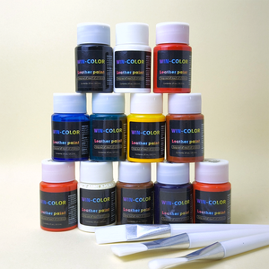 Peinture pour cuir de qualité supérieure, 12 couleurs, haute couverture, peinture pour les bords, teinture pour cuir, pour sièges de voiture, nettoyage des baskets, nettoyage des chaussures, canapé en cuir, bricolage - Product Image 2