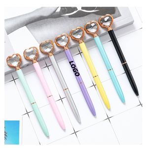 Personalized Crystal Diamond Heart <b>Pen</b> - Retractable Ballpoint for Office, Wedding & Promotional Gift - Product Image 1