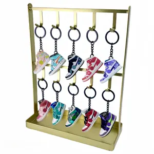 Hot Sell mini sneaker Design Rubber Keychains UV printing