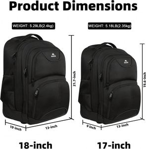 BSCI High-quality rolling <b>backpack</b> with <b>wheels</b> for our door, manufactured for travel and school use - Product Image 4
