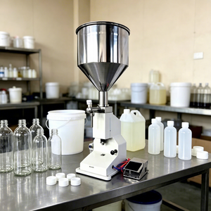 Machine de remplissage pneumatique de bureau pour liquides et pâtes, remplisseuse de bouteilles pour miel, sauces, cosmétiques, lotions, shampoings - Product Image 1