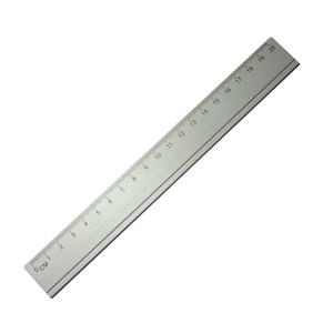 Righello in Metallo di Qualità con Logo Personalizzato, Righello Dritto in Alluminio da 20cm per Studenti, Materiale Scolastico - Product Image 1