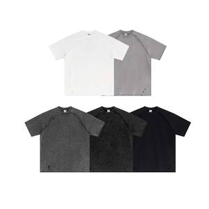 旧货仿旧95% 棉5% 氨纶女式定制棉中国300 Gsm超大剪裁巴勒斯坦<span class=keywords><strong>t</strong></span>恤 - Product Image 5