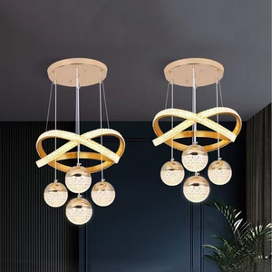 Modern Minimalist LED Chandelier <strong>Light</strong> for <strong>Dining</strong> Living Room Bedroom Staircase-Adjustable Height Gold Finish Aluminum Luxury - Product Image 4
