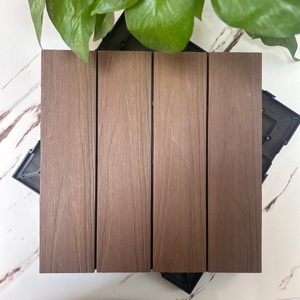 Açık Kahve Rengi Kendin Yap WPC Döşeme Karoları Korozyon Önleyici Antioksidan Dış Mekan SPVC Zemin Ahşap Plastik Malzemeli Dış Cepheler İçin - Product Image 2