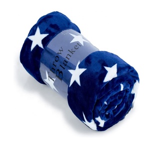Hot Selling Custom <strong>Star</strong> Printed Flannel Fleece <strong>Blanket</strong> for Bed - Product Image 4