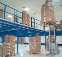 Système de mezzanine en acier enduit de poudre durable, étagère de stockage multi-niveaux pour entrepôt industriel, vente en gros d'usine