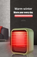 Chauffage électrique portable de bureau, ventilateur à air chaud rapide, protection contre la surchauffe en céramique PTC, arrêt automatique 800W.
