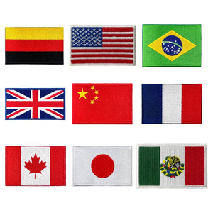Wholesale World National Flag Embroidery Patches USA <strong>UK</strong> China Brazil France Country Badges Iron on for Backpacks Hats <strong>Jackets</strong> - Product Image 2