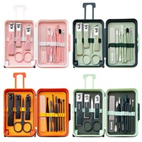 Ensemble de manucure et pédicure professionnel en acier inoxydable 12 pièces, coupe-ongles, coupe-ongles pour les pieds