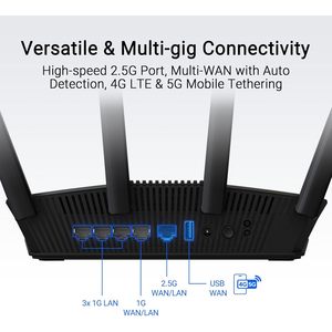 Router AiMesh Wifi 7 Be3600 Rt-Be58U al por Mayor, Doble Banda, 2167Mbps, Puerto 2.5G, Versión para Estados Unidos, para Negocios, Juegos y Hogar - Product Image 4