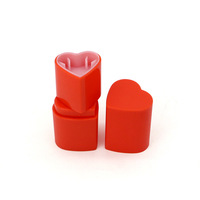 Nouveau Stick Blush Cœur en Tube Vermicelli, Tube de Rouge à Lèvres Rose en Plastique Moulé par Injection, Disponible Immédiatement