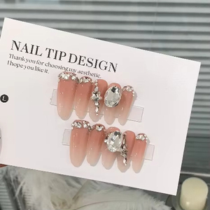 Vente en gros de <span class=keywords><strong>faux</strong></span> ongles style français grande remise nouvelle mode presse sur les ongles pour les doigts logo personnalisé marque privée - Product Image 5